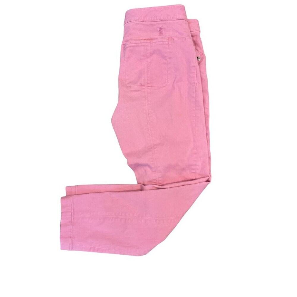 6 Polo Golf Pink Stretch Twill Skinny Crop Jeans Pants